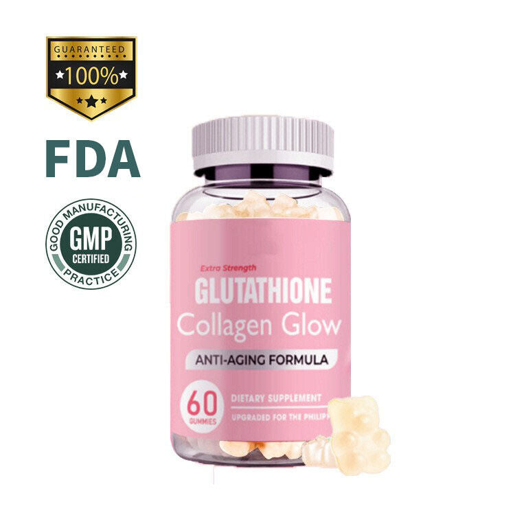 Glutathione Collagen Glow Anti-aging skin Whitening Gummies 60pcs~