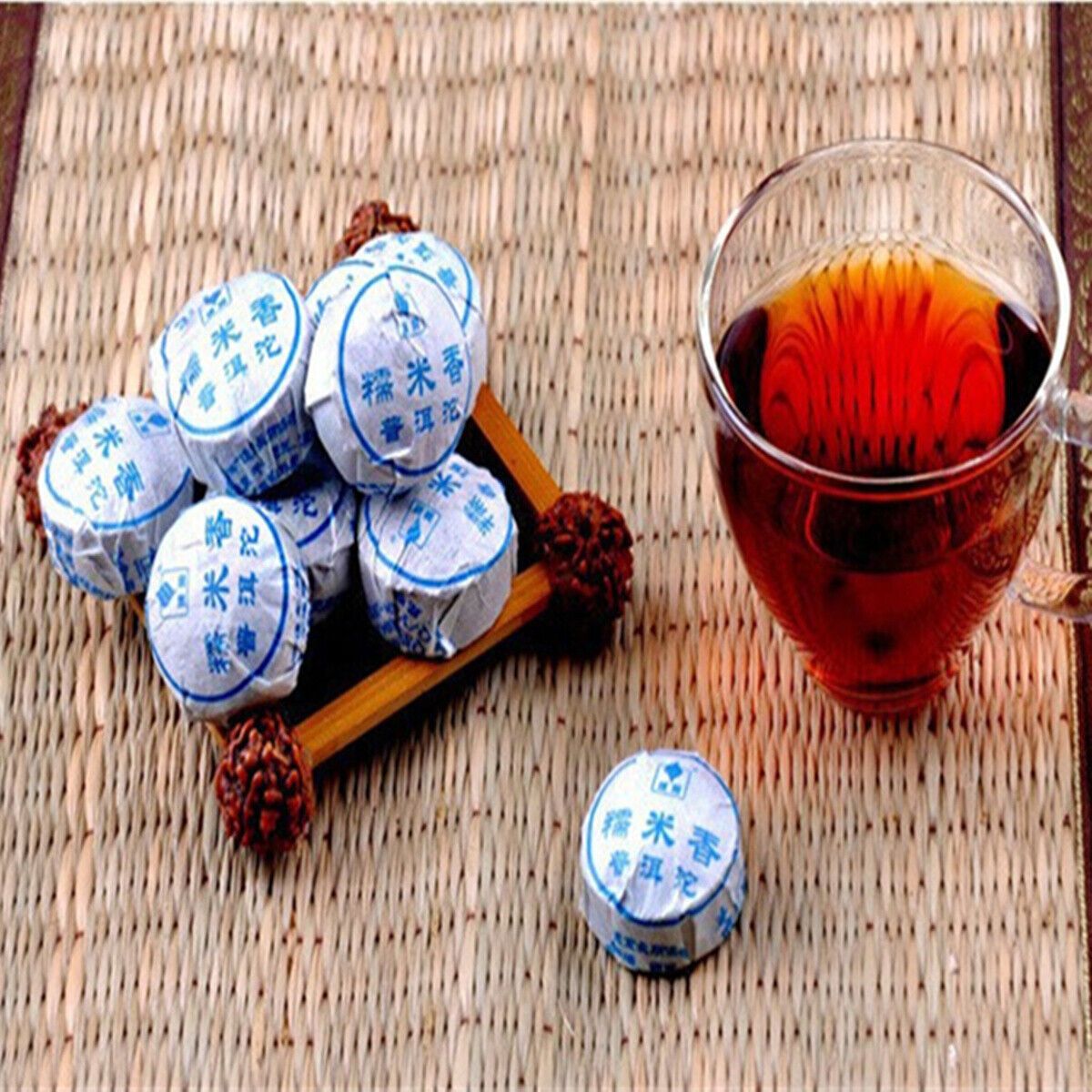 Chinese Ripe Pu-erh Tea MINI Cooked Pu'erh Tea Cake Organic Puerh Black Tea 100g