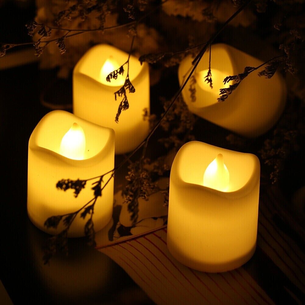 24x LED Flameless Tea Light Tealight Candle Wedding Decoration Battery Included