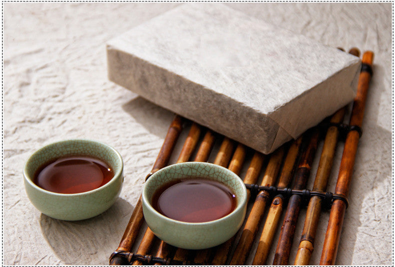 200g 45Years Yunnan Black Tea Cooked Puer Tea Ripe Pu-erh Tea Brick Slimming Tea