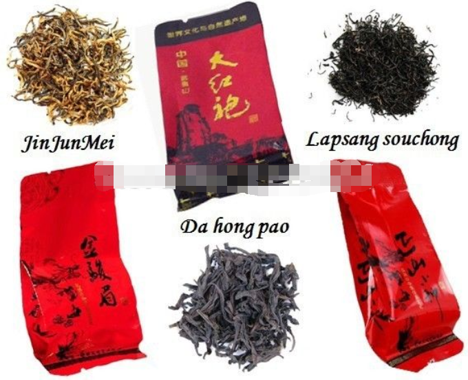 HelloYoung Jinjunmei Lapsang Souchong Dahongpao Tea Black Tea 3kinds of Flavors Tea 12 Bags