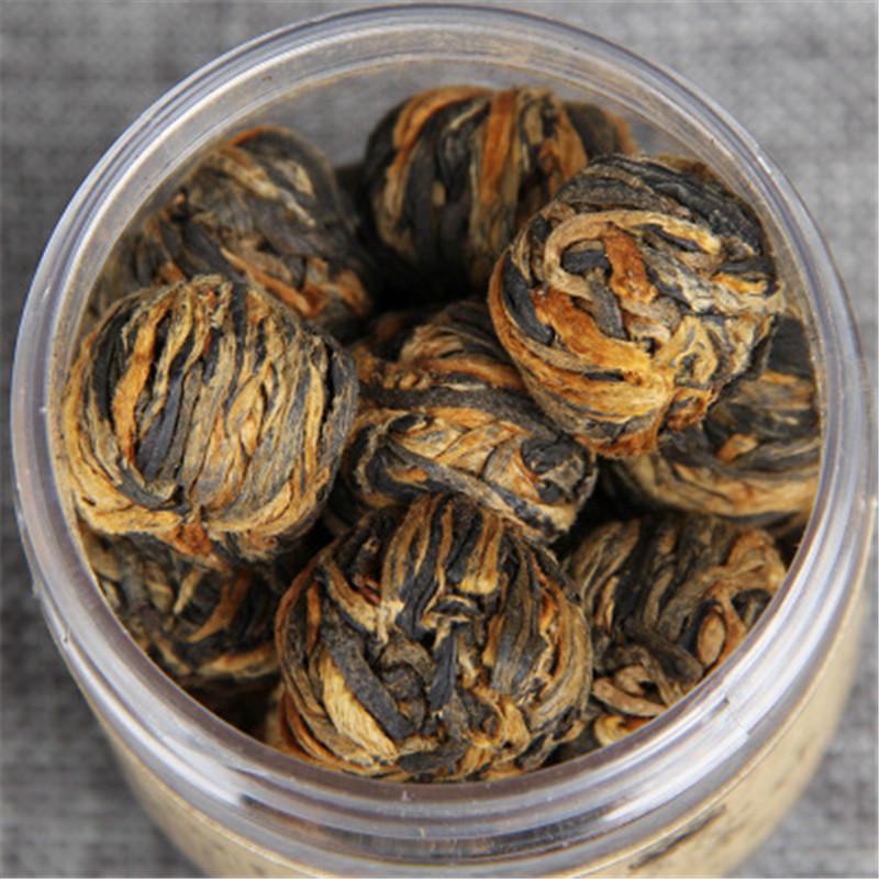 HelloYoung60g China Yunnan Dianhong Black Tea Handmade Small Golden Ball Canned Black Tea