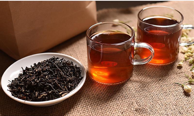 HelloYoungTop 400g Yunnan Fengqing Dianhong Tea Three Smoked Jasmine Black Tea Red Tea
