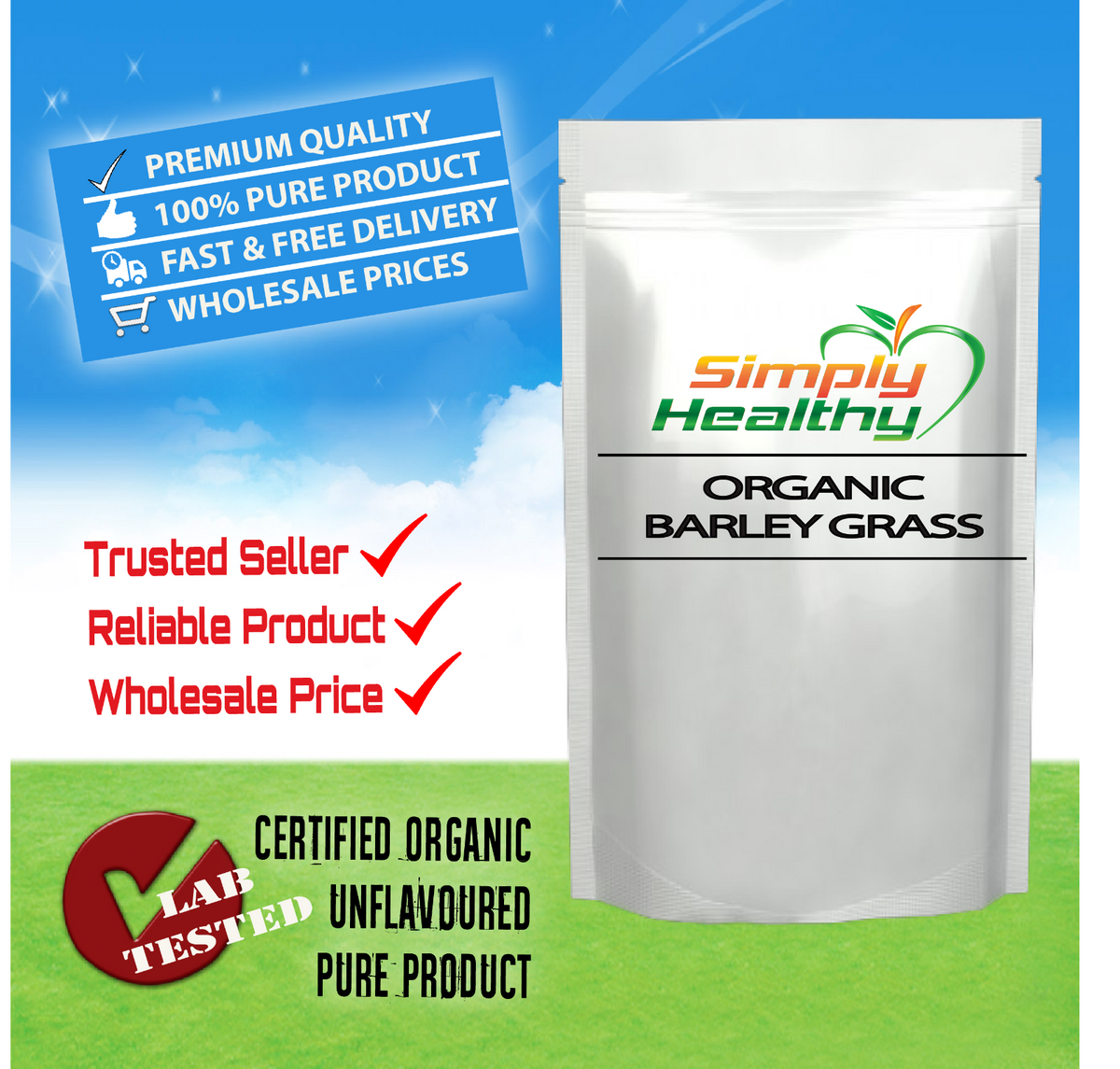 Organic Barley Grass Powder, Cert Organic 1Kg, Best Available Promotion
