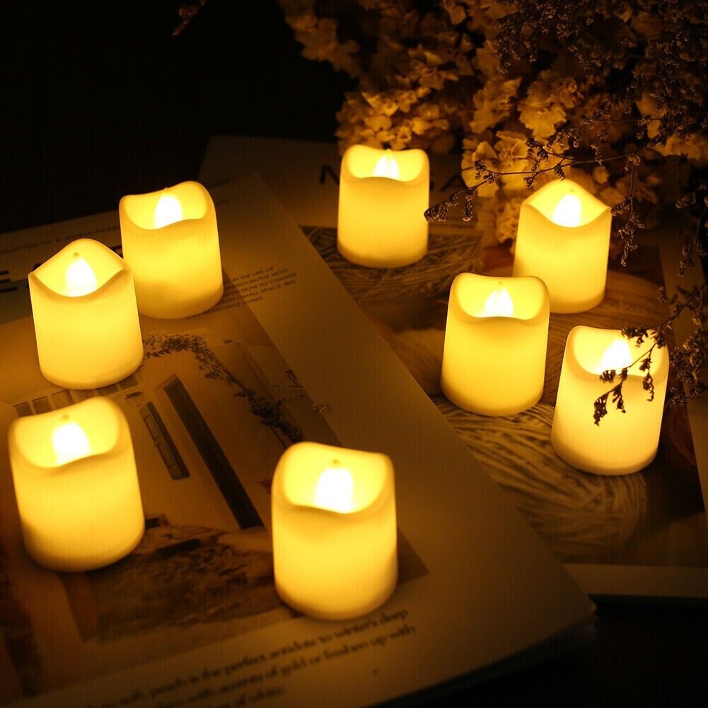 24x LED Flameless Tea Light Tealight Candle Wedding Decoration Battery Included