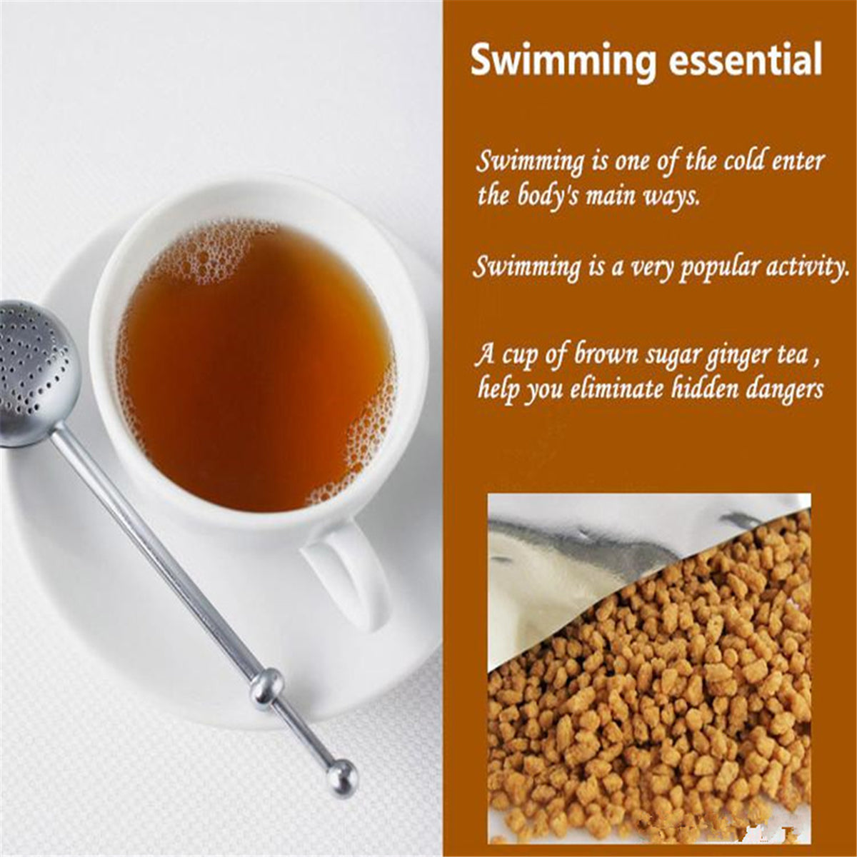 HelloYoung1-50 pcs Sweet Brown Sugar Ginger Tea Candy Instant Tea Women Health Care Nourishing Black Tea