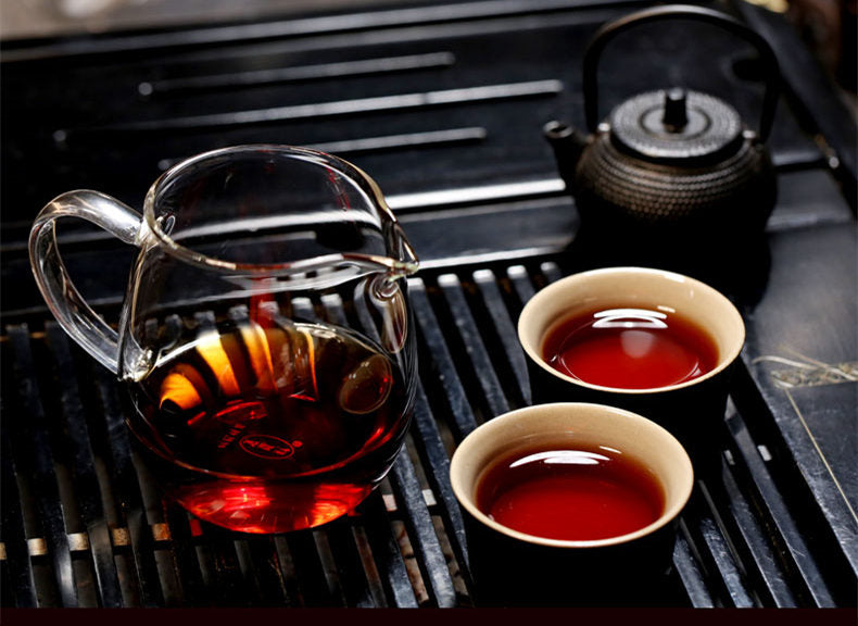 HelloYoung250g Old Puer Tea Health Care Pu'er Brick Pu er Black Tea Pu-erh Tea Ripe Puerh 云南普洱