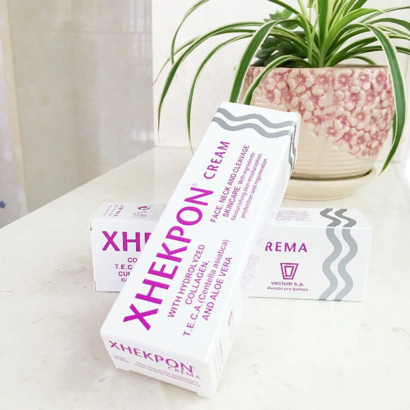 Xhekpon Crema Face Neck Cream 40ml Neckline Cream Wrinkle Smooth Anti Aging Whitening Cream Moisturizing Nourishing Neck Care