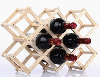 Quality Wooden Wine Bottle Holders Creative Practical Collapsible Living Room Decorative Cabinet Red Wine Display Storage Racks