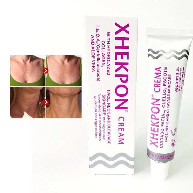 Xhekpon Crema Face Neck Cream 40ml Neckline Cream Wrinkle Smooth Anti Aging Whitening Cream Moisturizing Nourishing Neck Care