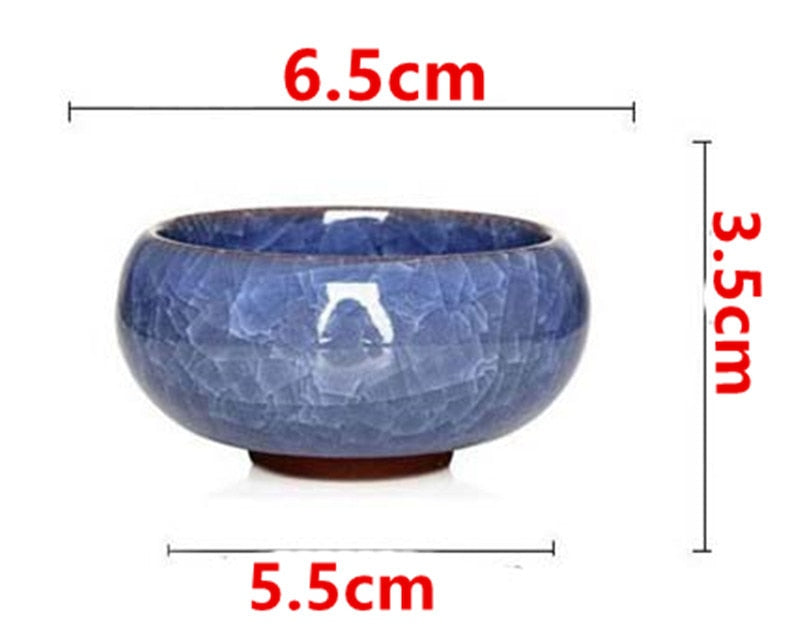 CJ272 Colorful Ice-Crackle Porcelain 8 Colors Tea Cup With Fish Pattern Ceramic Ceramic Kung fu Tea Set China porcelana tea se