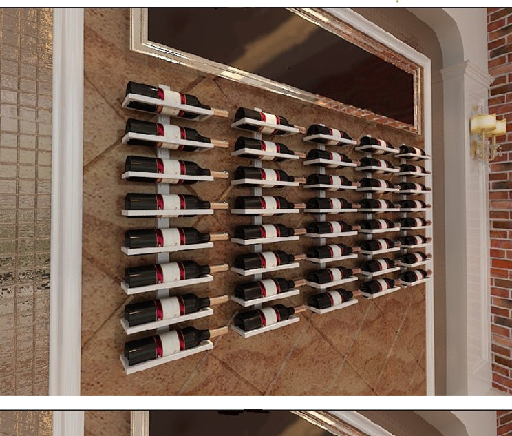 Iron Wall Mounted Wine Holder European-style Tilted/Straight Wine Rack Red Wine Champagne Bottle Display Stand Rack Organizer