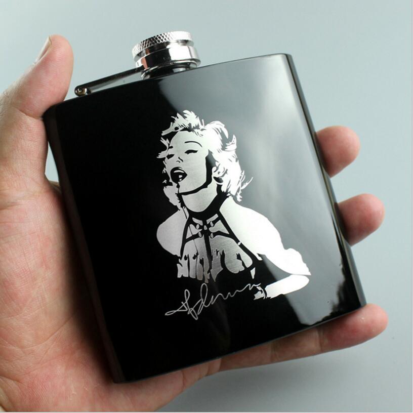 6oz 304 Stainless Steel Hip Flask Liquor Whisky Vodka Alcohol Drinkware Flasks Flagon Outdoor