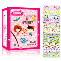 50Pcs Children Dreathable Waterproof Wound Patch Waterproof Bandage Cartoon Cute Band-Aid Hemostatic Adhesive Medical Band-aid