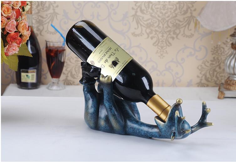 European Resin Drunk Deer Wine Rack Livingroom Office Wine Bottle shelf Home Furnishing Decoration Modern Wine Holder Crafts