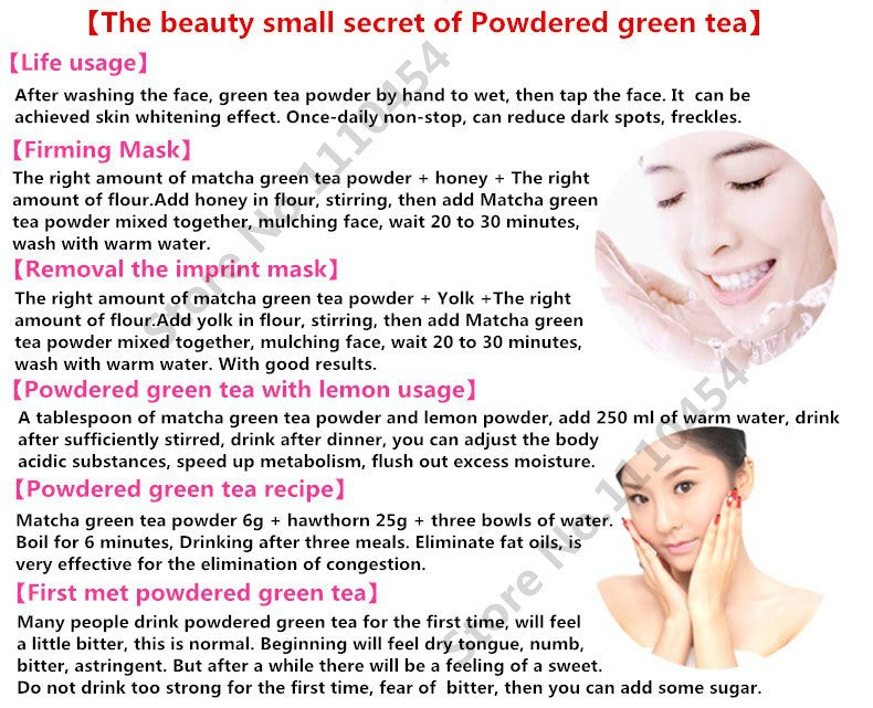 HelloYoung80g Natural Organic Matcha Tea Green Tea Powder tea Slimming Tea Makeup Tea Weight Loss  Tea