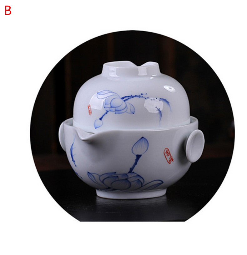 CJ225 Tea set Include 1 Pot 1 Cup, High quality elegant gaiwan,Beautiful and easy kettle teapot Chinese porcelana tea set
