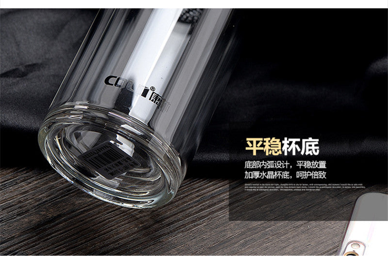 1PC 500ml My Water Portable Double Glass Bottle Hot Transparent Filter Office Tea Bottle