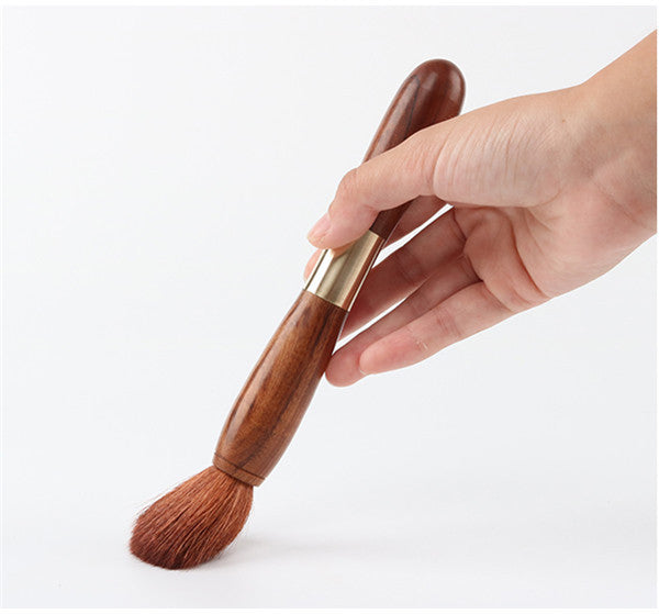 Natural Wood Tea Sets Brush Kungfu Teapot Tea Tray Cleaning Tools Stainless Puerh Tea Knife Needle Accessories Two-In-One