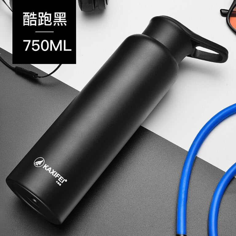 Vacuum Insulated Bike Bicycle Cycling Sports Water Bottle Stainless Steel Flask Jar Leak-proof Canteen 550mL 750mL