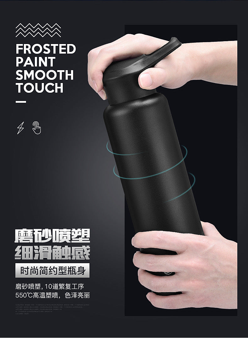 Vacuum Insulated Bike Bicycle Cycling Sports Water Bottle Stainless Steel Flask Jar Leak-proof Canteen 550mL 750mL