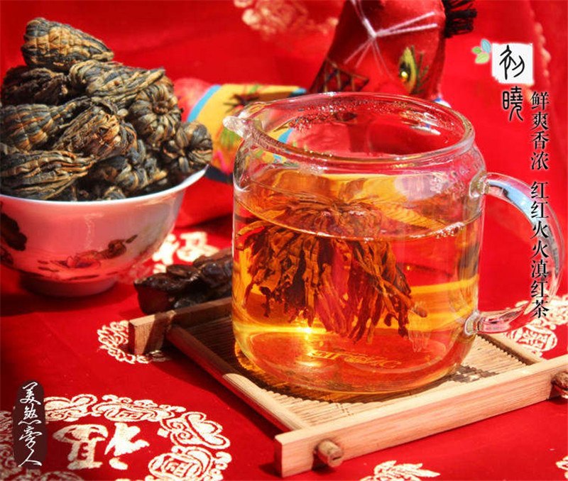 HelloYoungTop Class Black Tea Red Tea Yunnan Handmade Pagoda Dian Hong Black Tea 250g tea