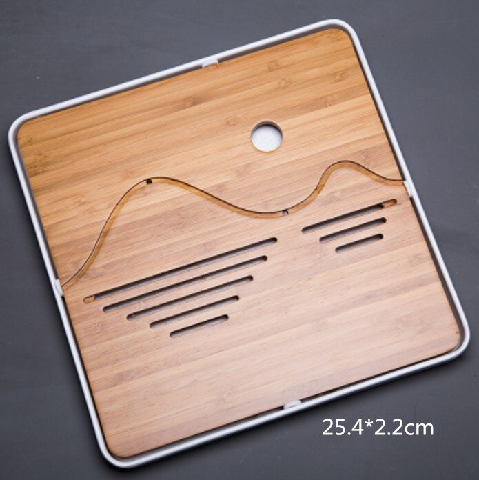 Kung Fu Tea Set Natural Wood Bamboo Tea Tray Rectangular Traditional Bamboo Tea Room Board Table Chinese Tea Room Tools