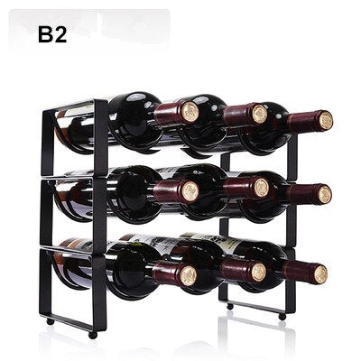 Modern Simple Superposition Wine Rack Ornaments Wine Bottle Holder Wine Cabinet Iron Creative Wine Rack More Type Can Be Choose