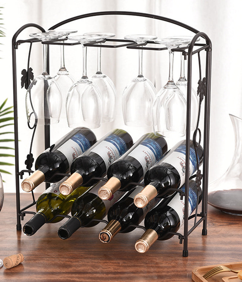 Creative retro wine rack goblet holder Multifunctional Kitchen Bar wine glass Display Storage Shelf Home decoration mx3091550