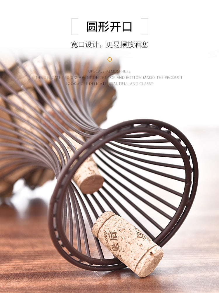 new wine rack wine stopper storage basket wholesale home decoration flower stand table decoration