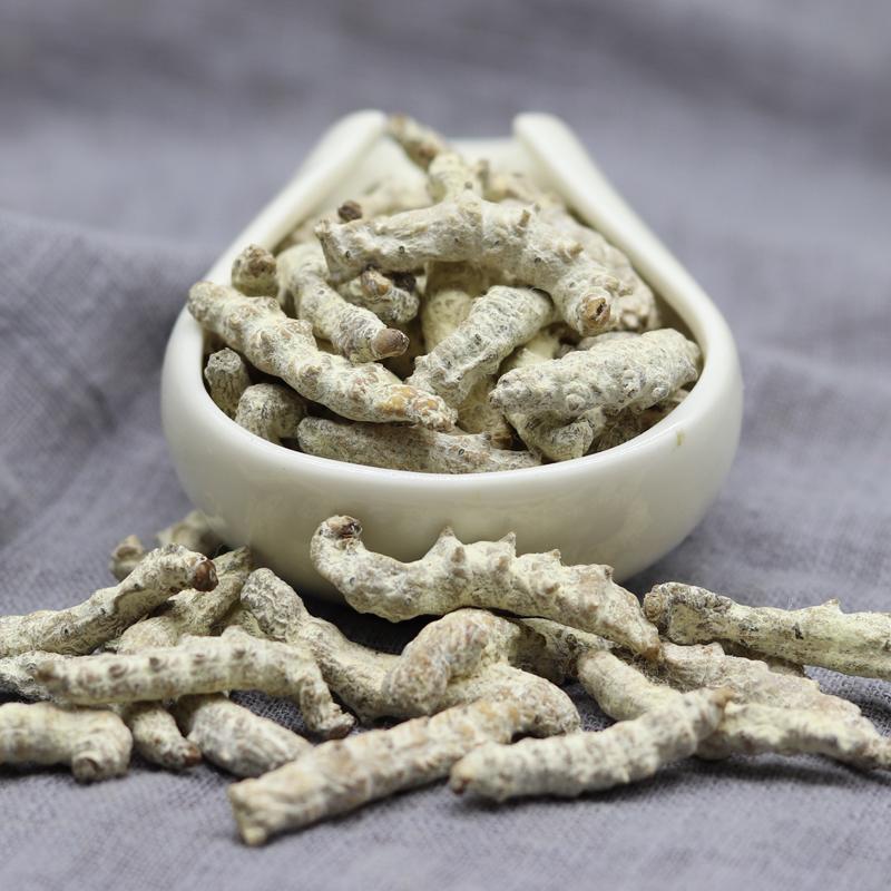 250g / 8.8oz Genuine White Stiffy Silkworm Chinese Herbal Medicine Stiffy Silkworm White Stiffy Silkworm Powder White Stiffy Silkworm Tentacles 正品白僵蚕中药材僵蚕白僵蚕粉白僵虫天虫姜蚕姜虫非炒僵蚕干