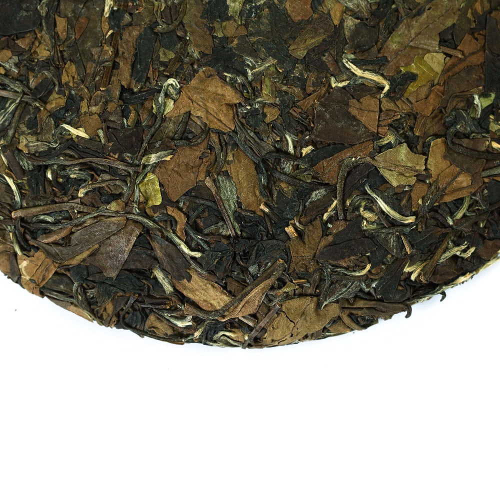 HelloYoung Year 360g Remote Mountain Wild GongMei Tribute Eyebrow Aged Cake White Tea