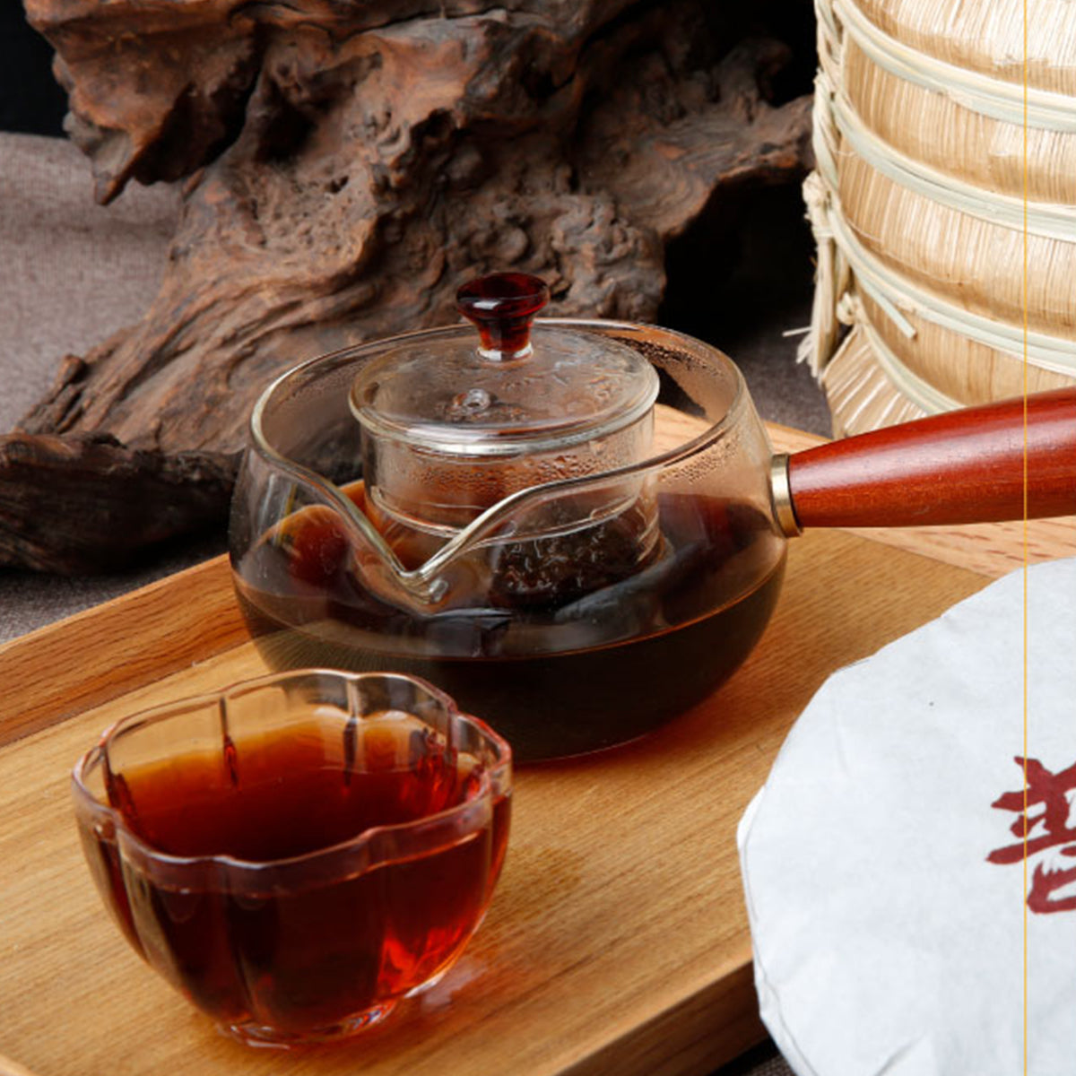 HelloYoung357g Great Original Pu-erh Tea Cooked Tea Cake Ripe Tea Shu Pu'er Tea HelloYoung