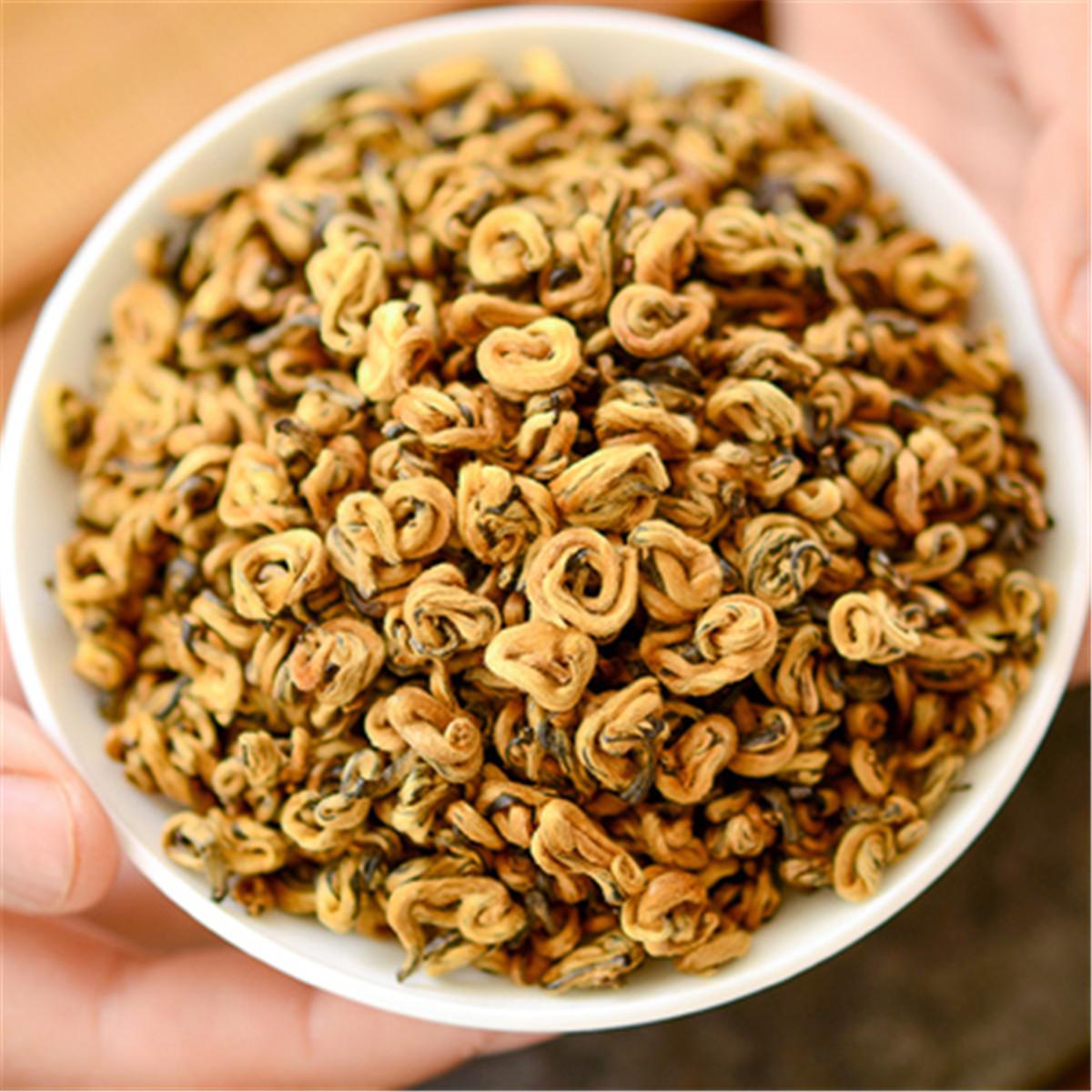 HelloYoung Yunnan Golden Snail Buds "JingLuoYa" Dian Hong Black Tea Chinese Tea Loose Leaf