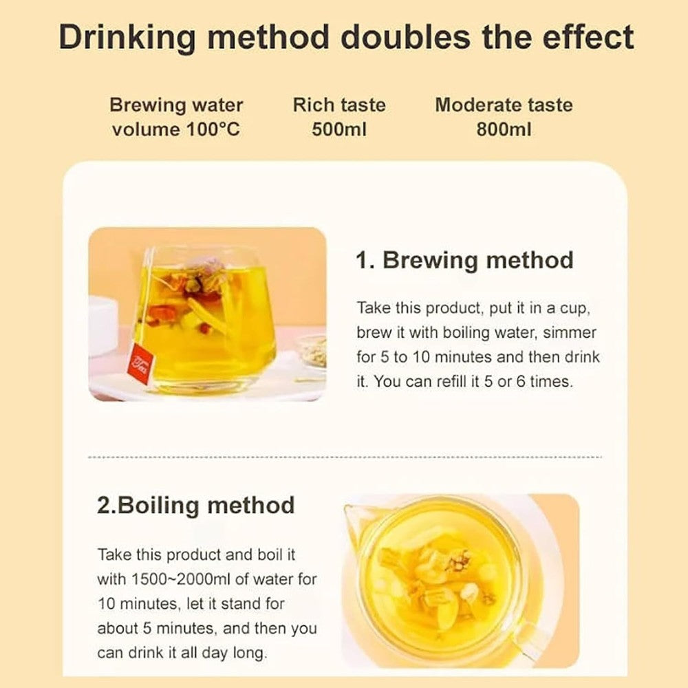 Premium Yuanqi Four Treasures Tea Ginseng Tea for Men Independent Tea Bags