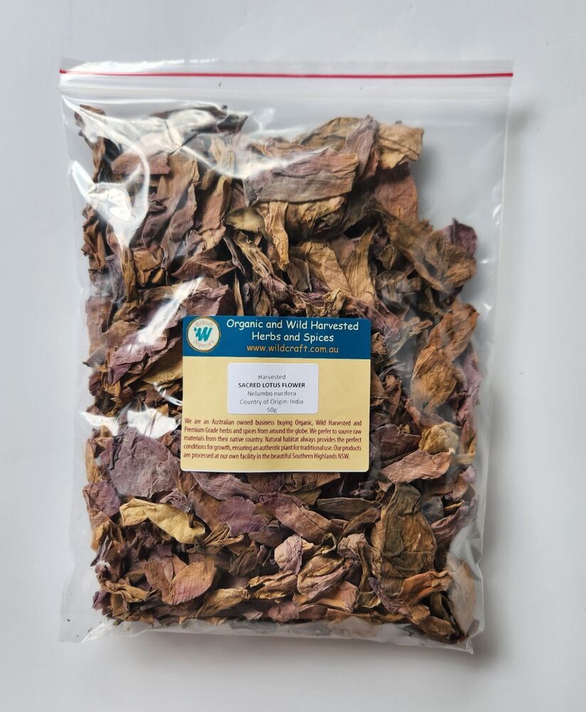 SACRED LOTUS FLOWER 250g Nelumbo nucifera Dried Herb blue water herbal tea