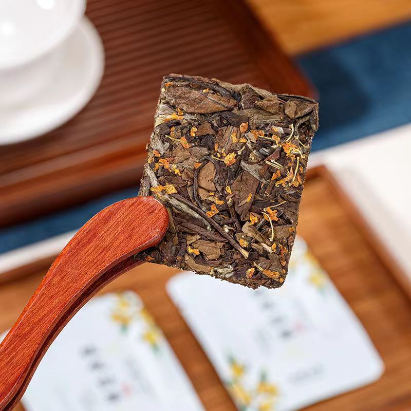 30Pcs Fuding White Tea Small Brick High Mountain Osmanthus Fragrans White Tea
