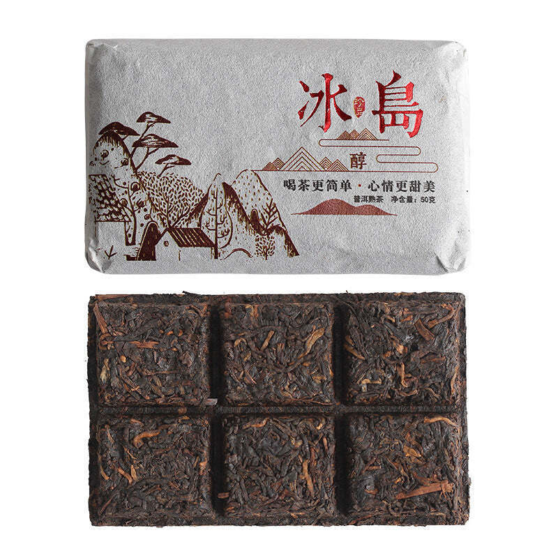 100g Iceland Pu-erh Ripe Tea Brick Big Tree Puerh Cooked Tea Yunnan Pu'er Tea