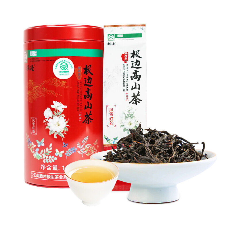 2200m Health Tea Tengchong Yunnan Black Tea Jibian High Mountain Tea 100g Tin