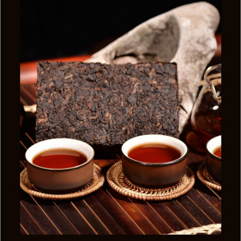 250g Year Puerh Ripe Tea Brick Yunnan Ancient Tree Pu-erh Cooked Brick Tea