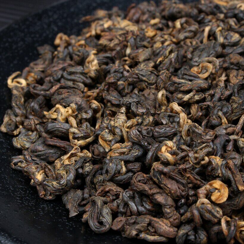 HelloYoung TeaDian Hong Tea Dianhong Yunnan Black Tea Dian Hong Snail FengQing Chinese Tea