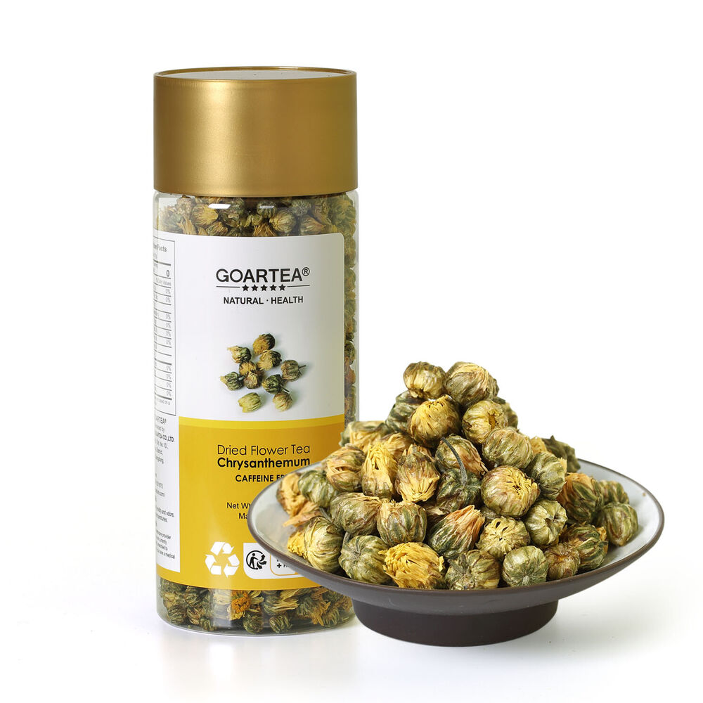 GOARTEA 100g Premium Fetal Chrysanthemum Tee Flower Tea Bud Dried Herbal Bottled