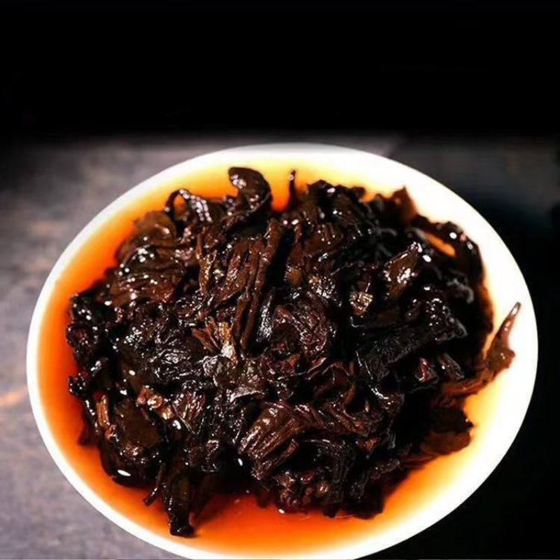 357g Yunnan Ripe Puerh Tea Year Pu-erh Cooked Tea Cake Old Pu'er Black Tea