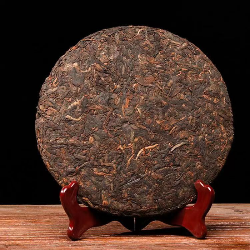 357g Yunnan Ripe Puerh Tea Year Pu-erh Cooked Tea Cake Old Pu'er Black Tea