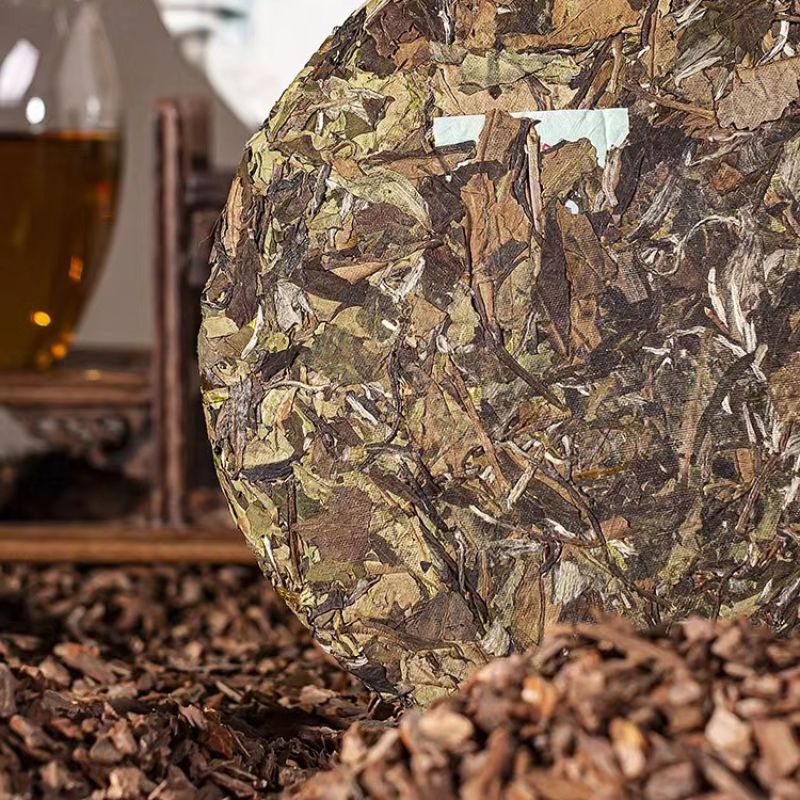 330g White Tea Cake Daguan White Peony Compressed Flower Tea Big Leaf Green Tea