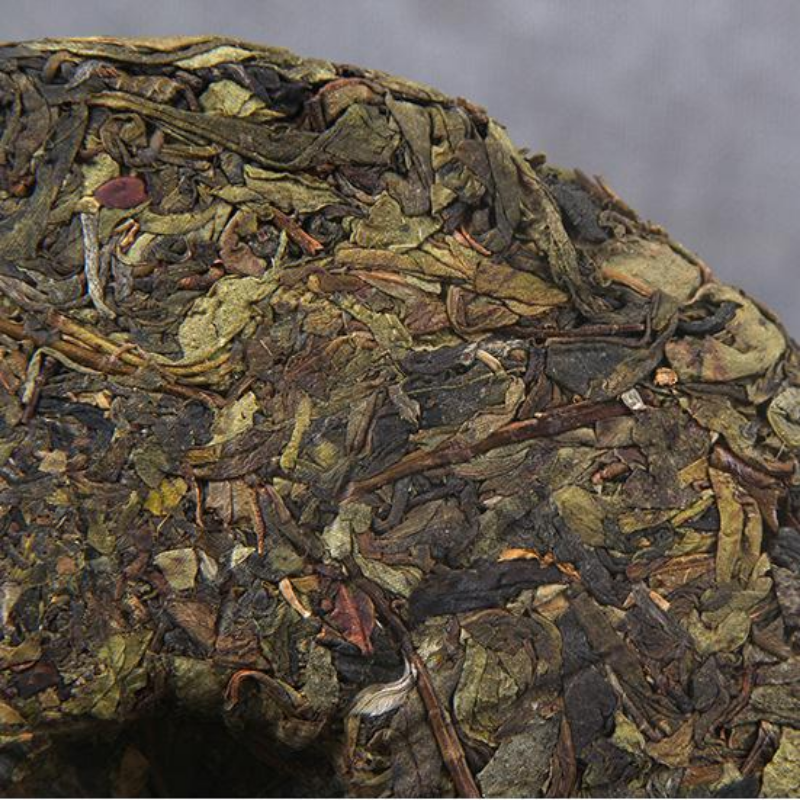 357g Aged Tree Puerh Raw Tea Cake Yunnan Qizi Pu-erh Shengcha Organic Pu'er Tea