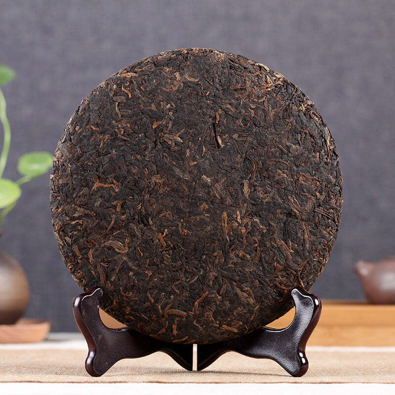 357g Yunnan Aged Pu'er Tea Menghai Qizi Old Tree Ripe Pu-erh Tea Cake Pu-erh Tea