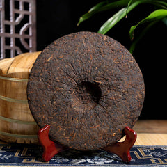 357g Iceland Pu-erh Ripe Tea Bingdao Cooked Puerh Tea Cake Yunnan Aged Pu'er Tea