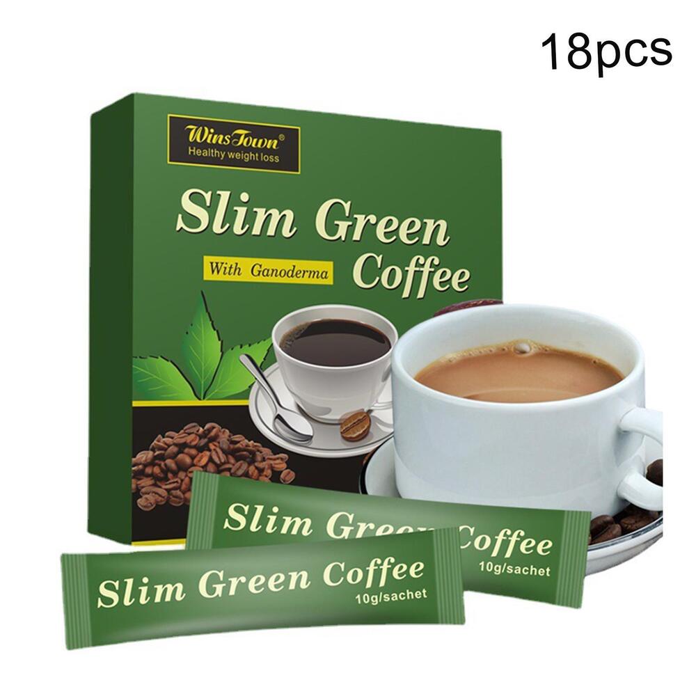 Slim Green Coffee with Ganoderma Control Weight Detox Tea Weight Loss 18pcs/box