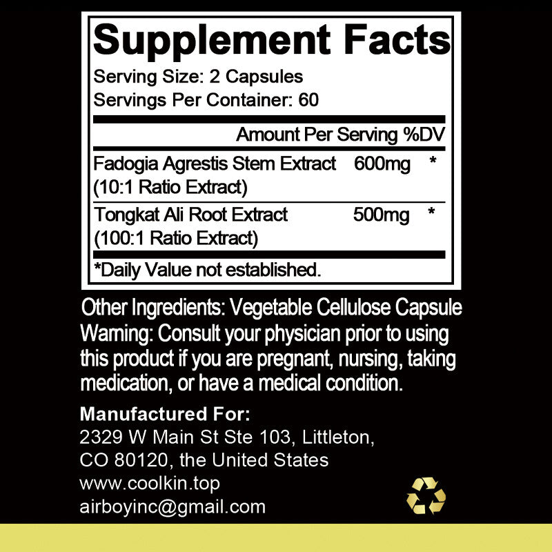Tongkat & Fadogia Agrestis - Nitric Oxide Supplements,Testosterone Booster